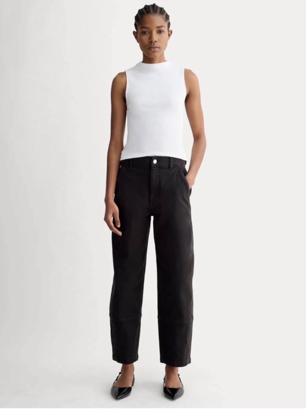 New Everlane THE UTILITY BARREL PANT in Black Size 4